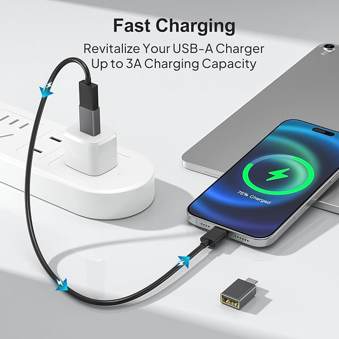 Elebase USB C to USB Adapter 4Pack, USBC Male to USB 3.0 Female MacBook Pro Air - Image 5