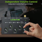 LiNKFOR 4 Channel 3.5mm Audio Mixer Stereo Audio Mixer Support RCA Input and - Image 4