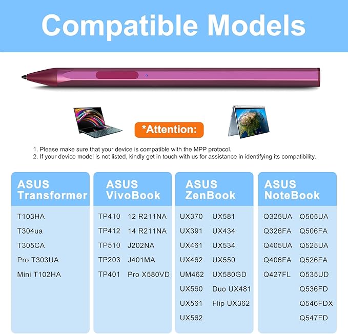 Stylus Pen for ASUS Transformer/ASUS Zenbook/ASUS Vivobook Flip/ASUS Notebook - Image 2