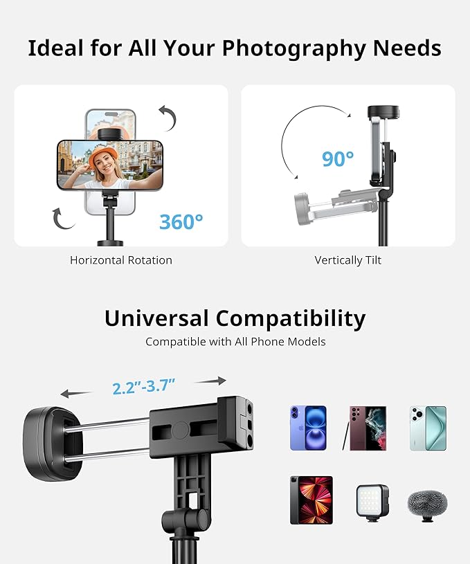 72'' Selfie Stick Tripod, Tripod - Image 4