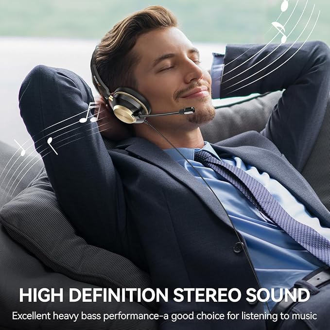 Headset with Mic, USB Headset with Microphone, Computer Headset with Noise - Image 5
