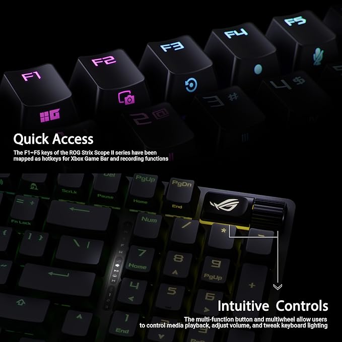 ASUS ROG Strix Scope II 96 Wireless Gaming Keyboard, Tri-Mode Connection - Image 6