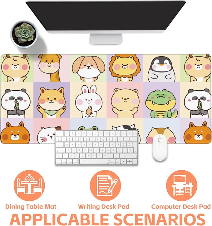 Mouse Pad Large Cute Animals Non-Slip Game Desk Mat - Image 4