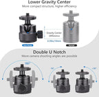 Mini Ball Head, CNC All Metal Aluminum Universal Panoramic Tripod Head Mount - Image 2