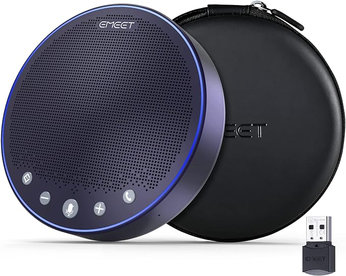 EMEET Bluetooth Speakerphone M3, Zoom Certified 4 AI Mics 360°Voice Pickup 18H by EMEET