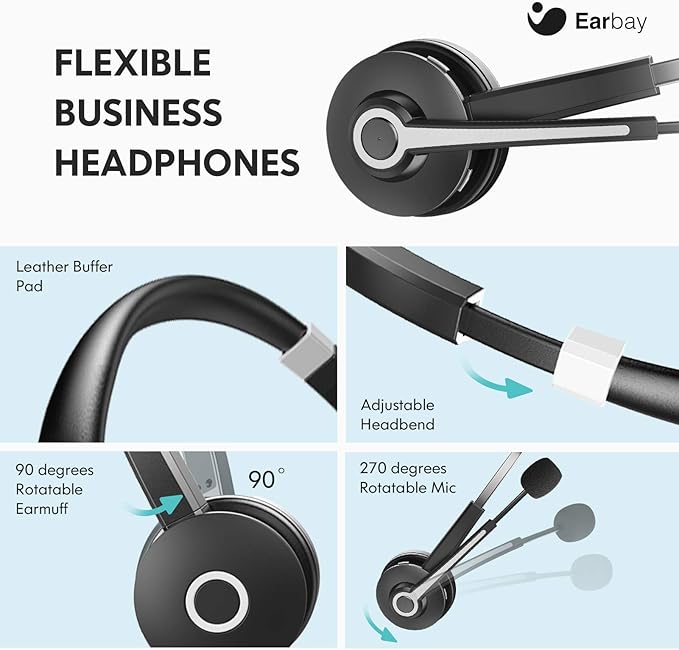 USB Computer Headset with Microphone - Image 4
