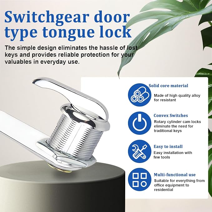 2 Pack Thumb Operated Offset Cam Lock Latch, Keyless Cam Lock Latch - Image 3