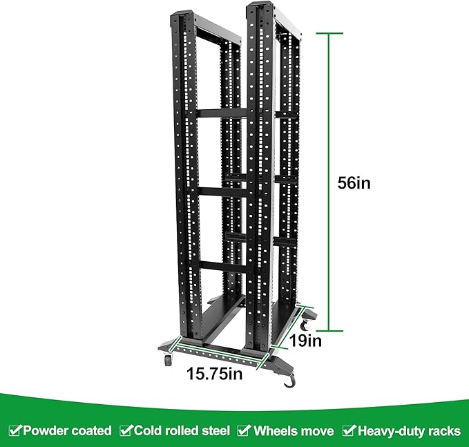 27U Server Rack/4-Post 19in Network Rack/Open Frame Rack - Image 2