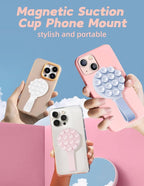 Magnetic Suction Phone Case Mount, Silicone Suction Cup Grip Stand - Image 3