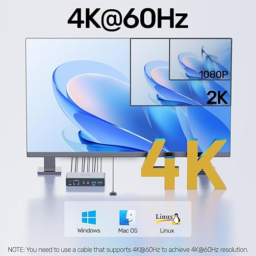 HDMI KVM Switch 2 Monitors 2 Computers, Dual Monitor KVM USB Switcher 4K@60Hz - Image 6