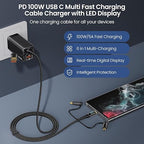 USB C to Multi Charging Cable, USAMS 100W 6.6FT 5A Type C to Type C Fast - Image 2