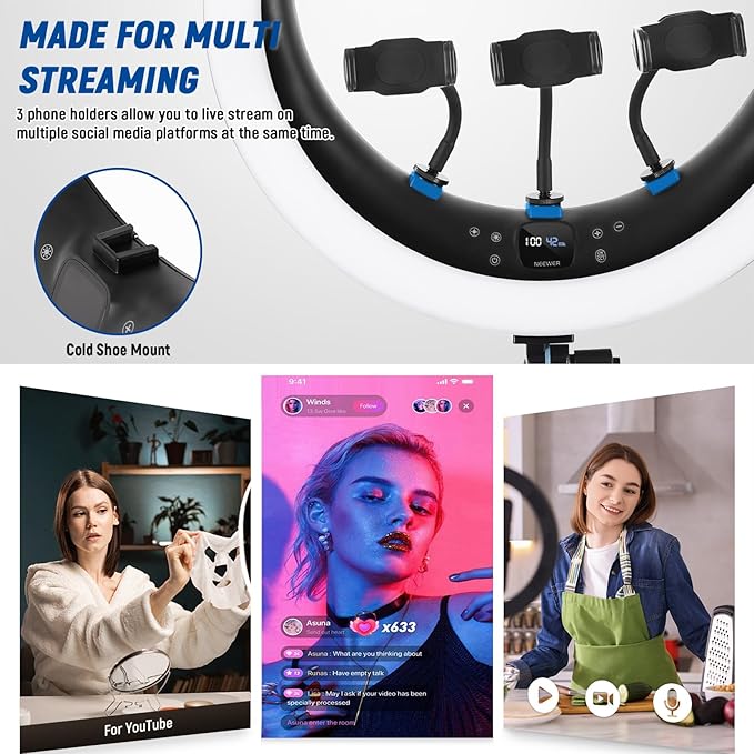 NEEWER RP19H Ring Light 19 Inches - Image 5