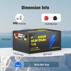 24V 314Ah LiFePO4 Lithium Battery 300A BMS, Full Metal Case Aluminum Frame - Image 5