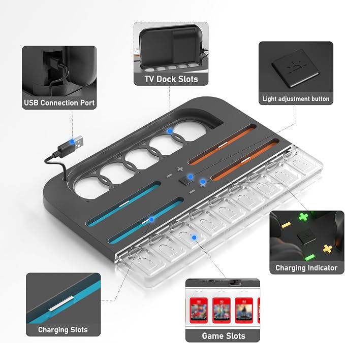 Charger Dock Station for Nintendo Switch 2 Joycon, Switch 2 Charging Dock - Image 5