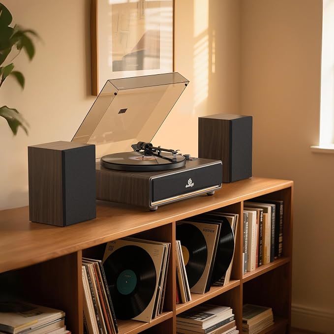 Vinyl Record Player Built in HiFi Stereo Speakers BT Wireless Input Belt Drive - Image 7
