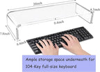 Clear Acrylic Monitor Stand, Keyboard Cover Protector Anti-Cat Prevent Cats - Image 3