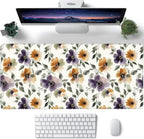 Watercolor Floral Large Mouse Pad, Gaming Keyboard Desk Pad, Extended Mouse Mat - Image 2