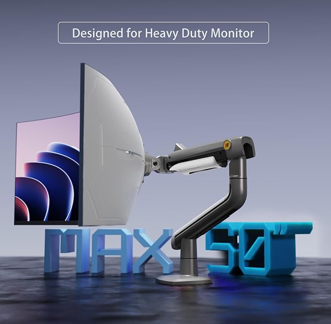 Gaming Monitor-Arm for Flat/Ultrawide/Curved Monitors 27'' to 50 inch, Heavy - Image 4