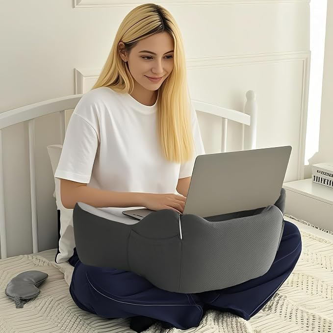 XWZO Lap Desk for Laptop with Cushion, Arm Rest Gaming and Reading - Image 2