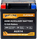 Weize AUX14 AGM Auxiliary Battery, 36 Months Warranty, BCI Group 400 Battery by WEIZE