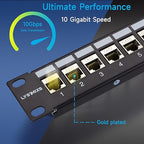 24 Port RJ45 Patch Panel Cat7 STP Feed Through, Coupler Network Panel 19 Inch - Image 2