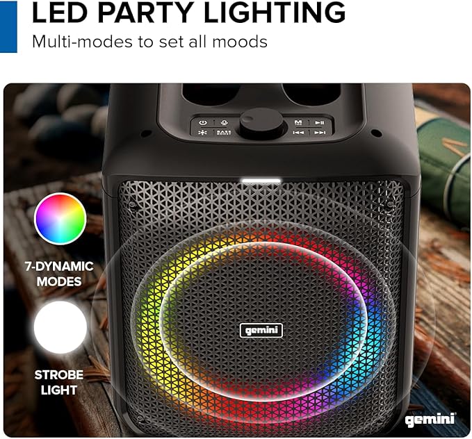 Gemini Box-Style Bluetooth Party Speaker - Image 3