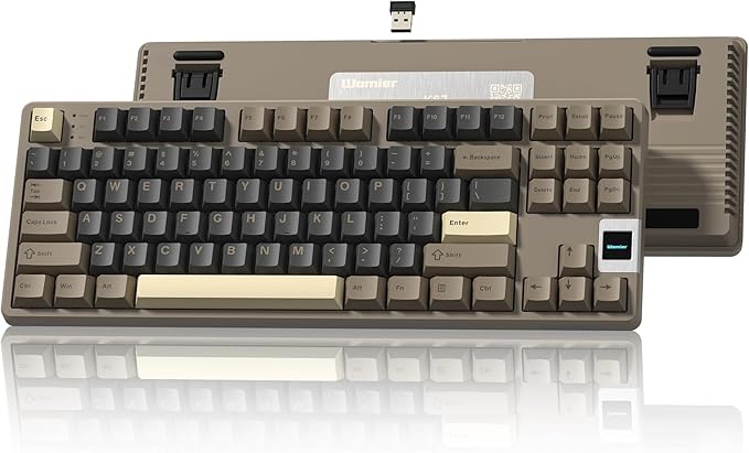 QK87 75% Keyboard with Multimedia Screen, QMK/VIA Wireless Gaming Keyboard by Rainy75