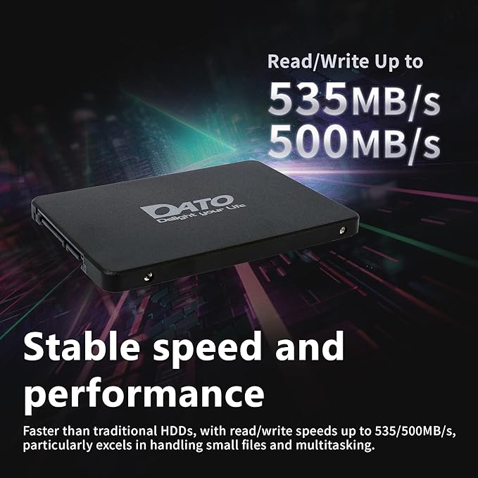 DATO 1TB SSD 2.5" SATA III Internal Solid State Drive, 3D NAND, SLC Cache - Image 3