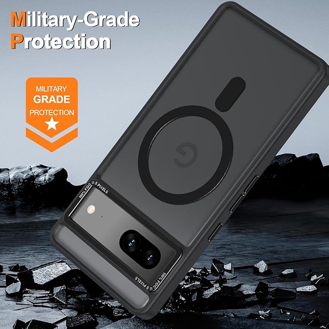 Magnetic for Google Pixel 7 Case, Shockproof Slim Translucent Matte Anti-Slip - Image 6