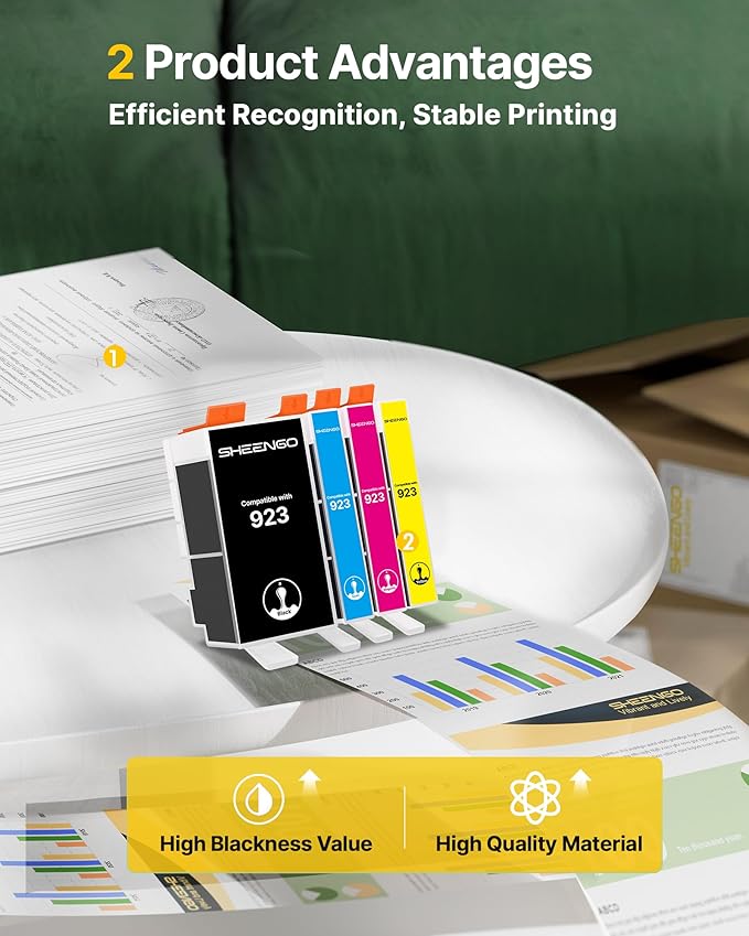 923 Ink Cartridges for HP Printers Replacement for HP Ink 923 923XL 923e Use - Image 7