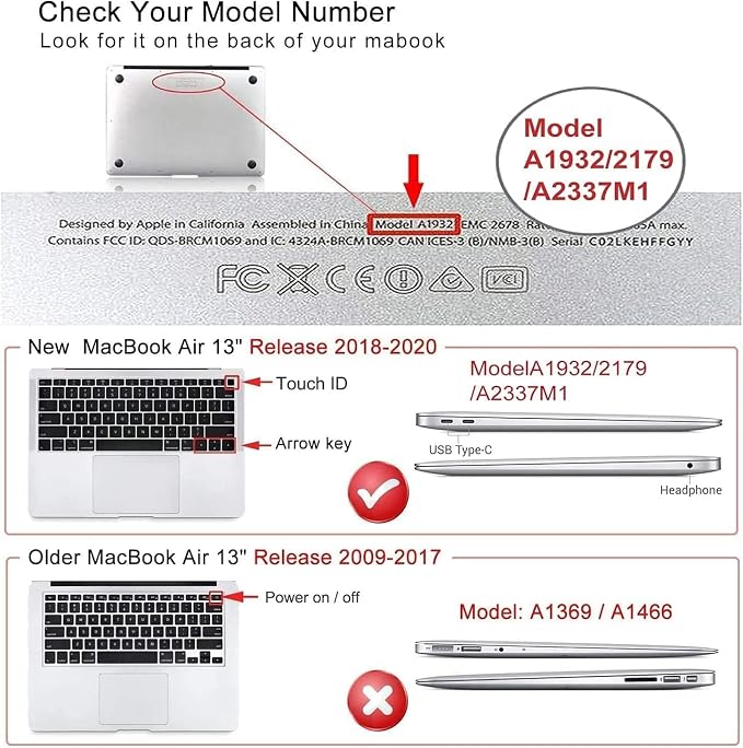 iCasso Compatible with MacBook Air 13 inch Case 2020-2018 Release M1 A2337 - Image 2