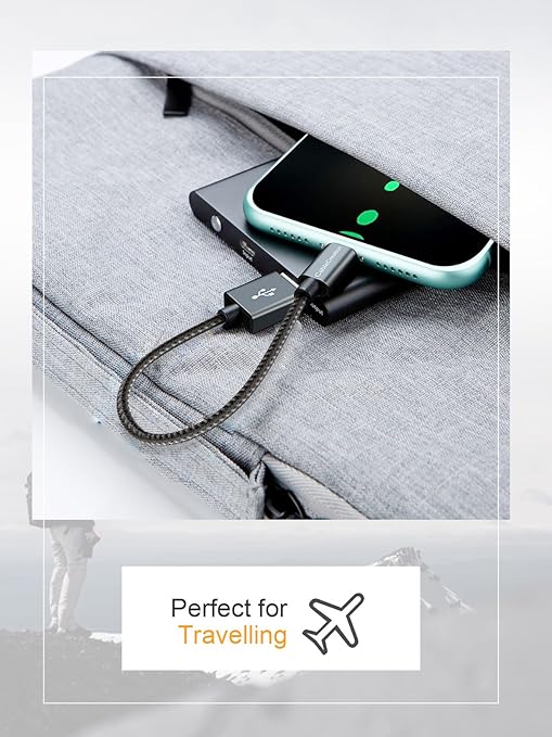 CableCreation Short iPhone Charger Cable 0.5FT/0.15m, USB A to Lightning Cable - Image 3