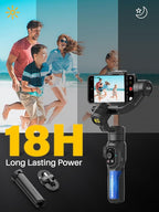 Professional Gimbal Stabilizer for Smartphone, Built-in 18CM Extension Rod and - Image 7