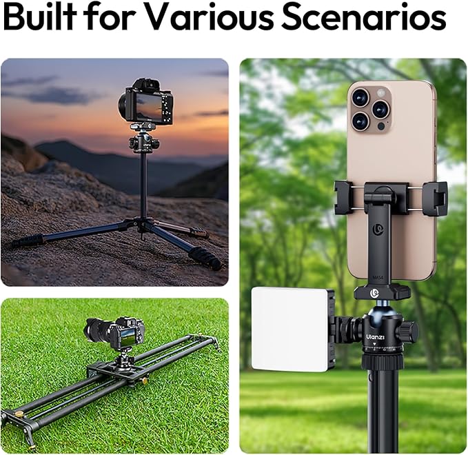 Ulanzi T100 Ball Head, Tripod Ball Head Mount 1/4 & 3/8 inch - Image 6