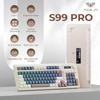 AULA S99 Pro Wireless Keyboard, Gaming Keyboards Media Knob Custom RGB Backlit - Image 2