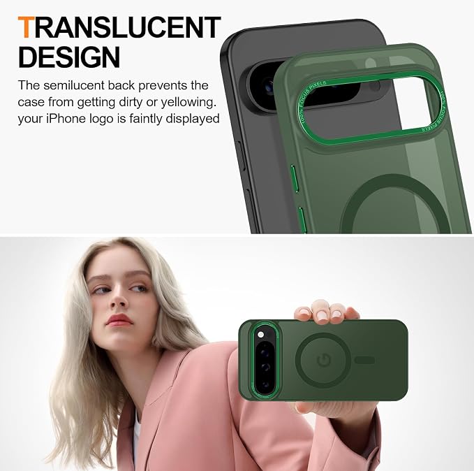 Magnetic for Google Pixel 9 Pro XL Case, Shockproof Slim Translucent Matte - Image 4