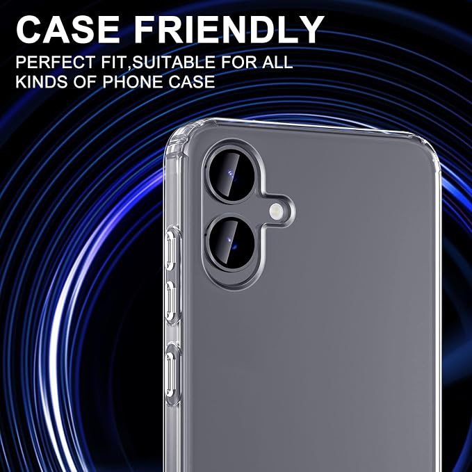 for Samsung Galaxy A06 Camera Lens Protector, Individual Metal Ring Tempered - Image 5