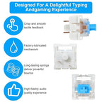 Sibba 60 Pcs Mechanical Keyboard Switches 3 Pin Blue Keyboard Clicker - Image 4