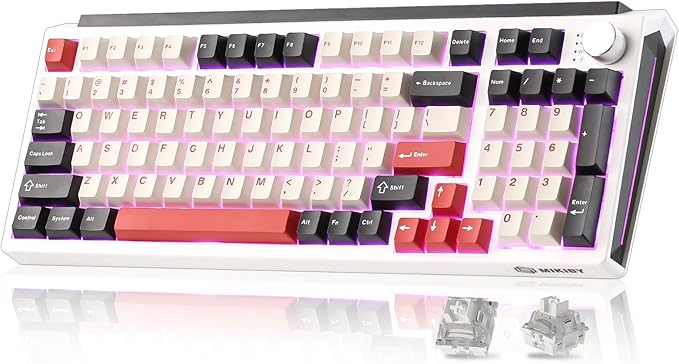 K98 Wireless Mechanical Keyboard, Tri-Mode BT5.0/2.4GHz/USB-C Hot Swappable by MIKIBY