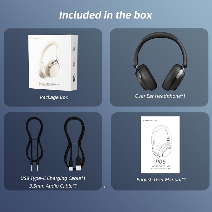 FunHub Active Noise Cancelling Headphones, Wireless Headphones BT 6.0 - Image 7