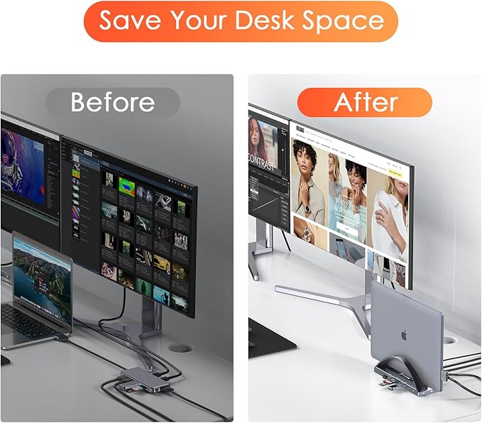 TobenONE MacBook Docking Station Dual Monitor 4K - Image 8