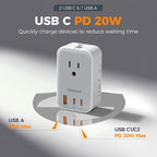 TESSAN Universal Travel Adapter PD 20W, Ultra Thin International Power Adapter - Image 5