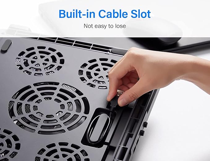 Laptop Cooling Pad 17inch 15.6 14 13 12inch Gaming Cooler Pad Chill Mat 5 Quiet - Image 6