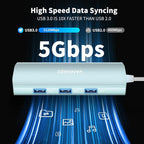 USB C to USB C Hub 10Gbps, 3 USB 3.2 Gen 2 Ports, 4K@60Hz HDMI, 100W PD - Image 8