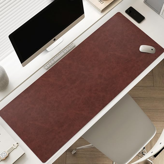 Leather Desk pad for Computer and laptops, Large Mouse pad and Keyboard mat by Metuihandmadehomedecoration