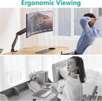 WALI Ultrawide Monitor Arm for 13 to 49 Inch Heavy Duty Curved Screens - Image 7