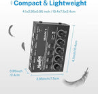 Moukey Mini Audio Mixer, DC 5V, 4 Stereo Ultra, Low Noise 4 Channel Line Mixer - Image 8