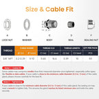 QILIPSU 50pcs 3/8" NPT Cable Gland Waterproof IP68 Nylon Cable Pass Through - Image 5