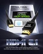 Silkland 10K 8K HDMI 2.1 Cable Certified 6.6FT Ultra High Speed HDMI® Cable - Image 2