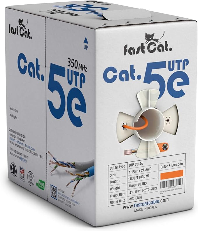 fast Cat. Cat5e Ethernet Cable 1000ft by CONNECTIVITYviafastCat